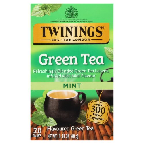 Twinings Mint Flavoured Green Tea Bags, 20 count, 1.41 oz