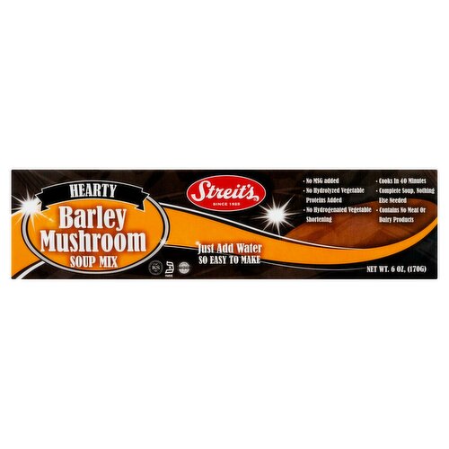 Streit's Hearty Barley Mushroom Soup Mix, 6 oz