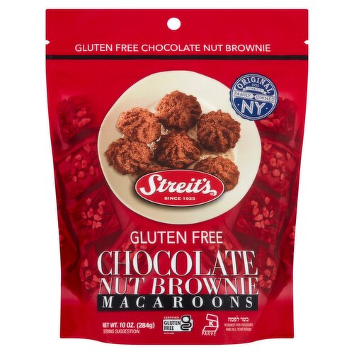 Streit's Gluten Free Chocolate Nut Brownie Macaroons, 10 oz