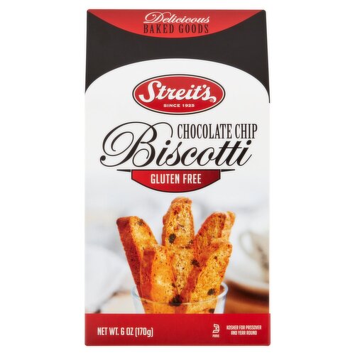 Streit's Gluten Free Chocolate Chip Biscotti, 6 oz