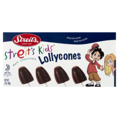 Streit's Streit's Kids Dark Chocolate Lollycones, 3 oz