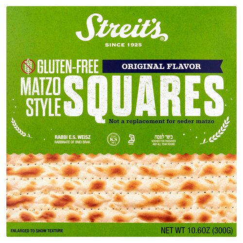 Streit's Original Flavor Gluten-Free Matzo Style Squares, 10.6 oz