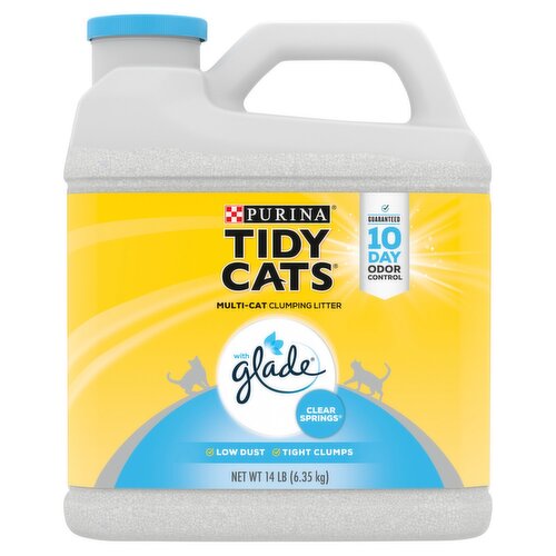 Purina Tidy Cats with Glade Clear Springs Multi-Cat Clumping Litter, 14 lb