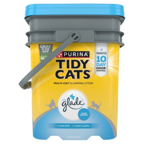 Purina Tidy Cats Multi-Cat Clumping Litter with Glade Clear Springs, 35 lb