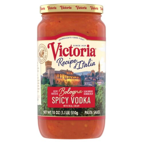 Victoria Bologna Spicy Vodka with Real Cream Pasta Sauce, 18 oz