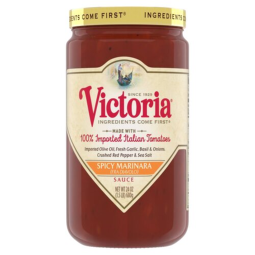 Victoria Spicy Marinara Sauce, 24 oz