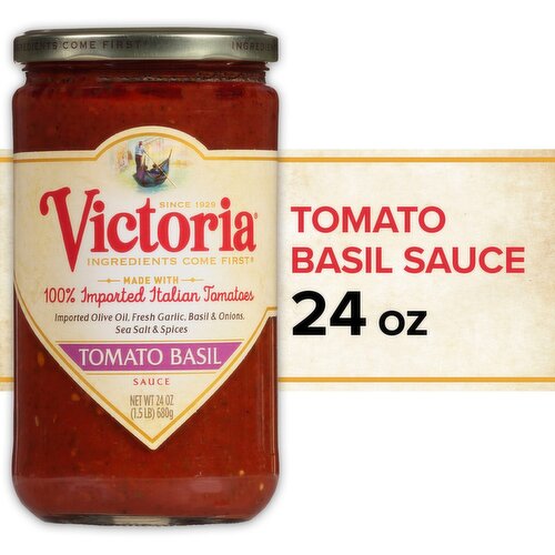 Victoria Tomato Basil Sauce, 24 oz