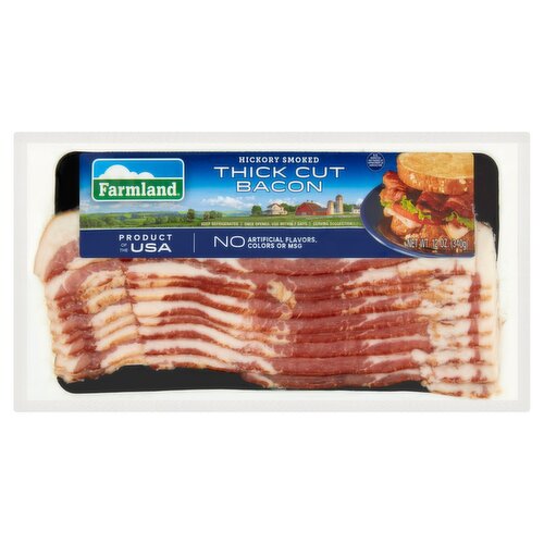 Farmland Hickory Smoked Thick Cut Bacon, 12 oz