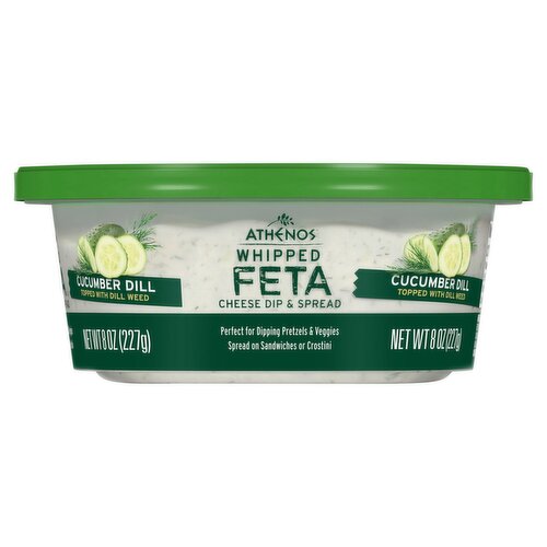 Athenos Cucumber Dill Whipped Feta Cheese Dip & Spread, 8 oz