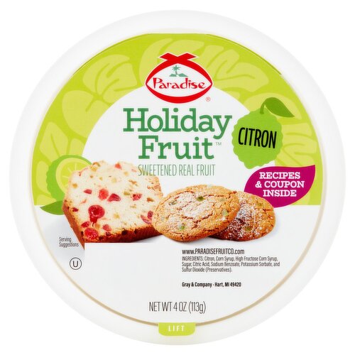 Paradise Holiday Fruit Citron, 4 oz