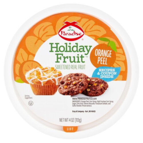 Paradise Holiday Fruit Orange Peel, 4 oz