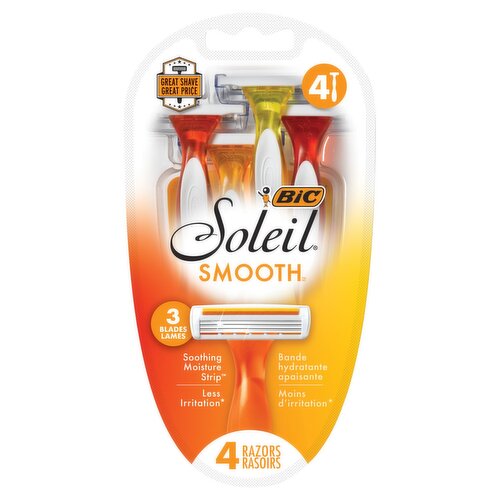 BIC Soleil Smooth Razors, 4 count