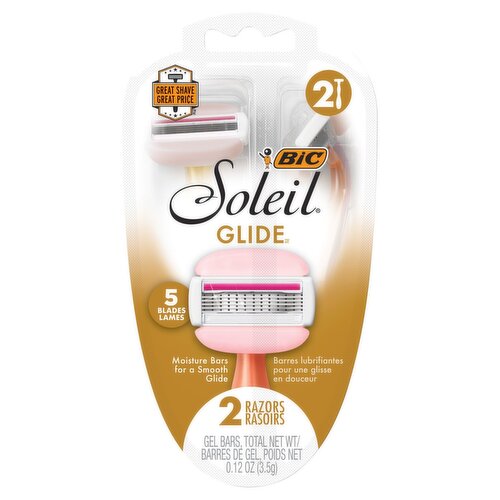 BIC Soleil Glide Razors, 2 count