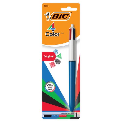 BIC 4 Color Original Assorted Ink Ball Pen, 1 count