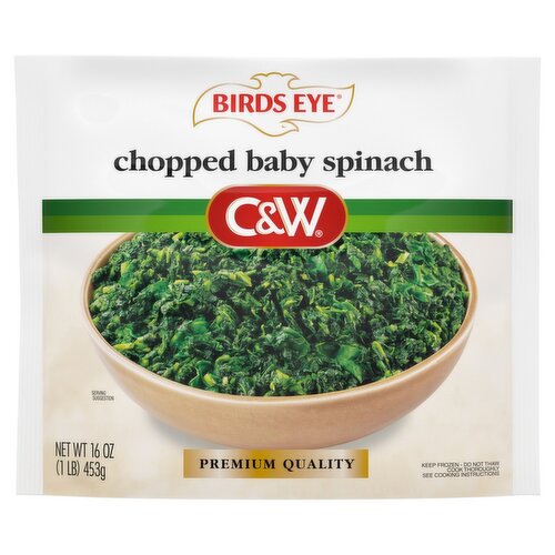 Birds Eye C&W Chopped Baby Spinach, 16 oz