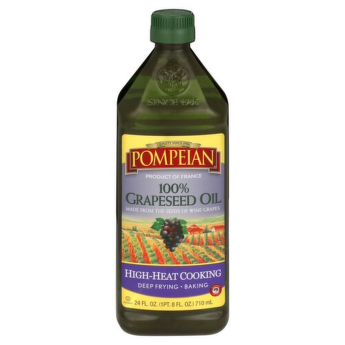 Pompeian 100% Grapeseed Oil, 24 fl oz