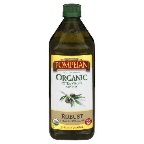 Pompeian Organic Robust Extra Virgin Olive Oil, 32 fl oz