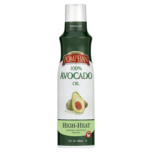 Pompeian High-Heat 100% Avocado Oil Non-Stick Cooking Spray, 5 fl oz