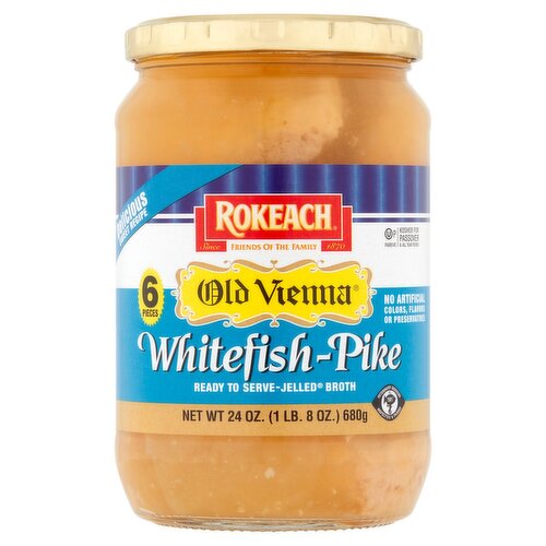 Rokeach Old Vienna Whitefish-Pike, 6 count, 24 oz