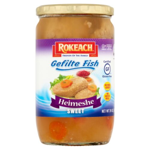 Rokeach Heimeshe Sweet Gefilte Fish, 24 oz