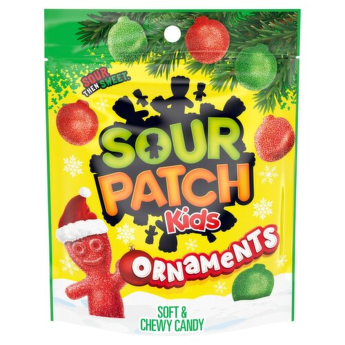 Sour Patch Kids Ornaments Soft & Chewy Candy, 10 oz