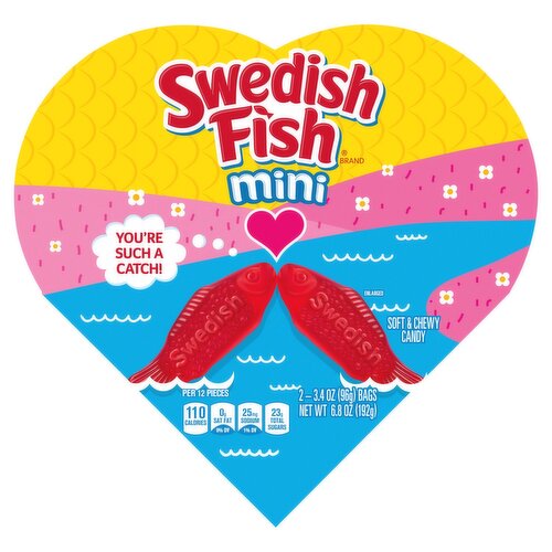 Swedish Fish Mini Soft & Chewy Candy, 3.4 oz, 2 count