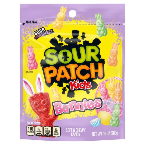 Sour Patch Kids Bunnies Soft & Chewy Candy, 10 oz