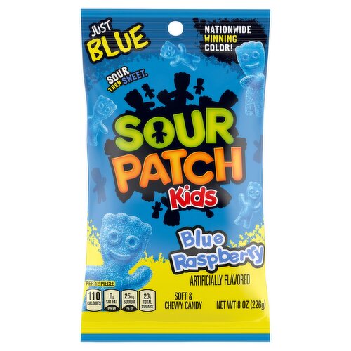 Sour Patch Kids Blue Raspberry Soft & Chewy Candy, 8 oz