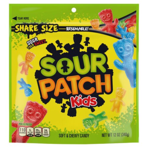 Sour Patch Kids Soft & Chewy Candy Share Size, 12 oz