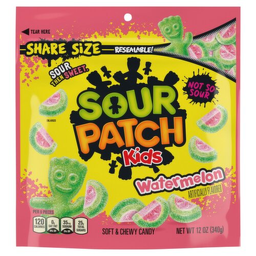 Sour Patch Kids Watermelon Soft & Chewy Candy Share Size, 12 oz