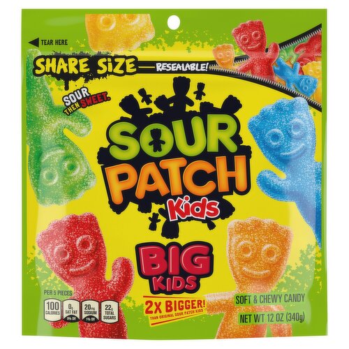 Sour Patch Kids Big Kids Soft & Chewy Candy Share Size, 12 oz