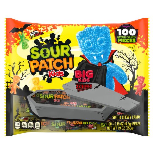 Sour Patch Kids Big Kids Soft & Chewy Candy, 0.19 oz, 100 count