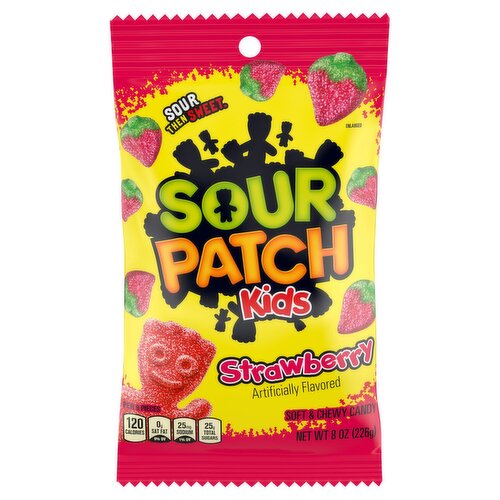 Sour Patch Kids Strawberry Soft & Chewy Candy, 8 oz