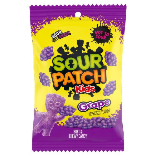 Sour Patch Kids Grape Soft & Chewy Candy, 8.02 oz