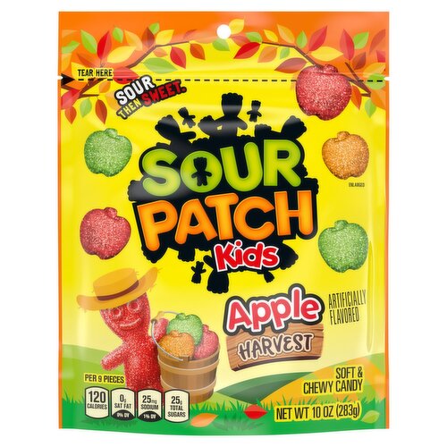 Sour Patch Kids Apple Harvest Soft & Chewy Candy, 10 oz