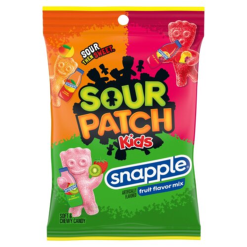 Sour Patch Kids Snapple Fruit Flavor Mix Soft & Chewy Candy, 8.02 oz