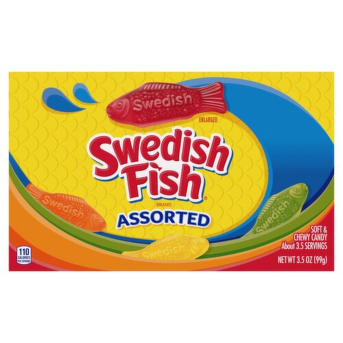 Swedish Fish Assorted Soft & Chewy Candy, 3.5 oz