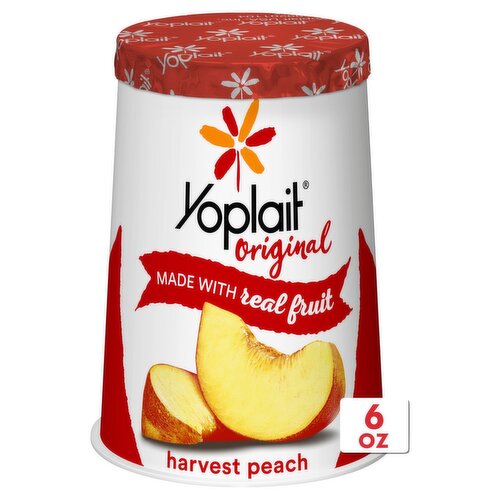 Yoplait Original Harvest Peach Low Fat Yogurt, 6 oz