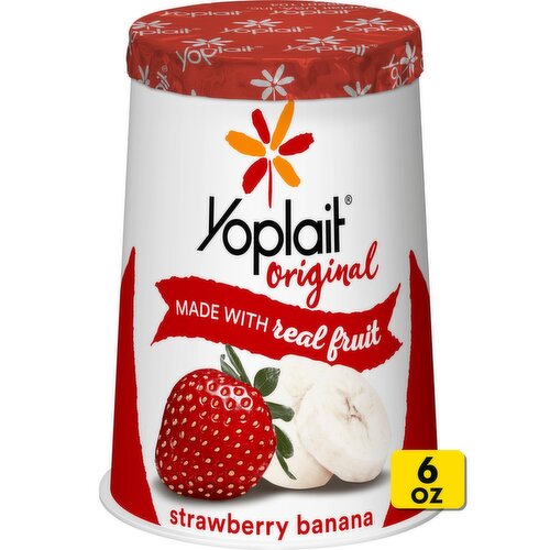 Yoplait Original Strawberry Banana Low Fat Yogurt, 6 oz