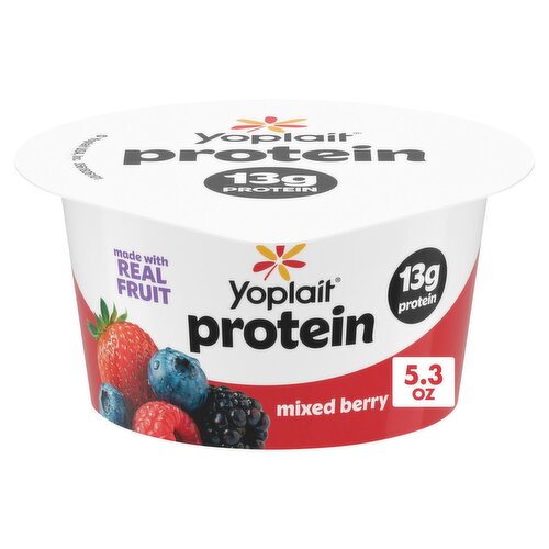 Yoplait Protein Mixed Berry Fat Free Yogurt, 5.3 oz