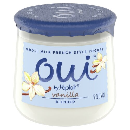 Oui by Yoplait Vanilla Blended Whole Milk French Style Yogurt, 5 oz