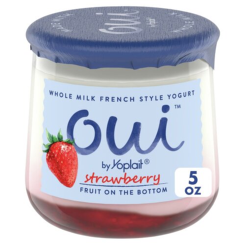 Oui by Yoplait Strawberry Fruit on the Bottom Whole Milk French Style Yogurt, 5 oz