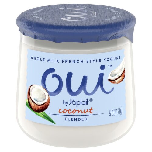 Oui by Yoplait Coconut Blended Whole Milk French Style Yogurt, 5 oz