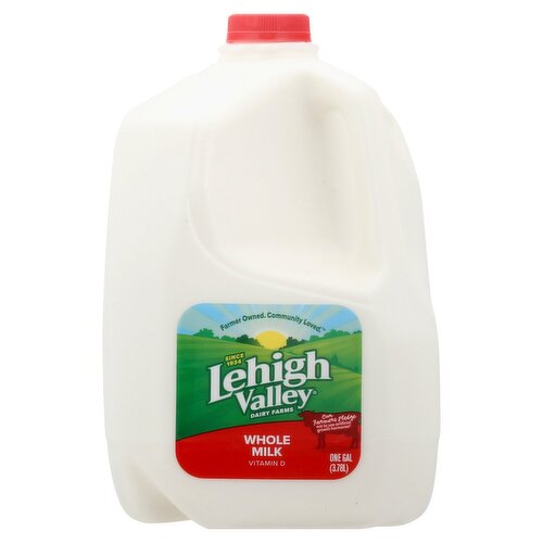 Lehigh Valley Dairy Farms Whole Milk, one gal