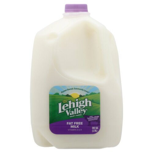 Lehigh Valley Dairy Farms Fat Free Milk, one gal