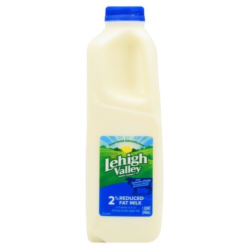 Lehigh Valley Dairy Farms 2% Reduced Fat Milk, 1 quart