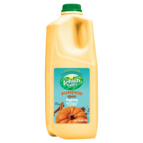 Lehigh Valley Dairy Farms Pumpkin Spice Eggnog Limited Edition, half gallon