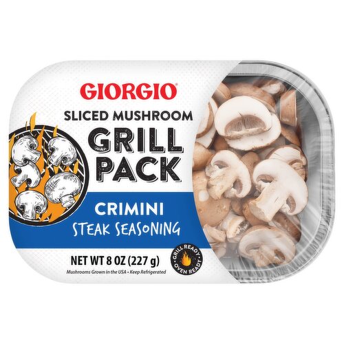 Giorgio Grill Pack Crimini Steak Seasoning Sliced Mushroom, 8 oz