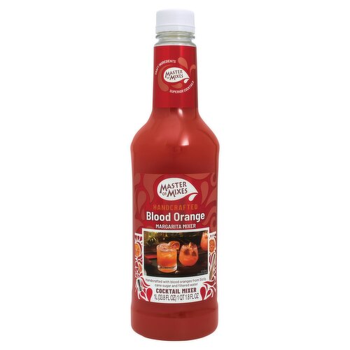 Master of Mixes Handcrafted Blood Orange Margarita Cocktail Mixer, 33.8 fl oz