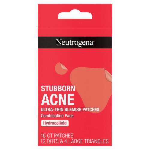 Neutrogena Stubborn Acne Ultra-Thin Blemish Patches Combination Pack, 16 count